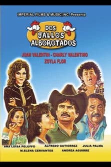 Dos gallos alborotados